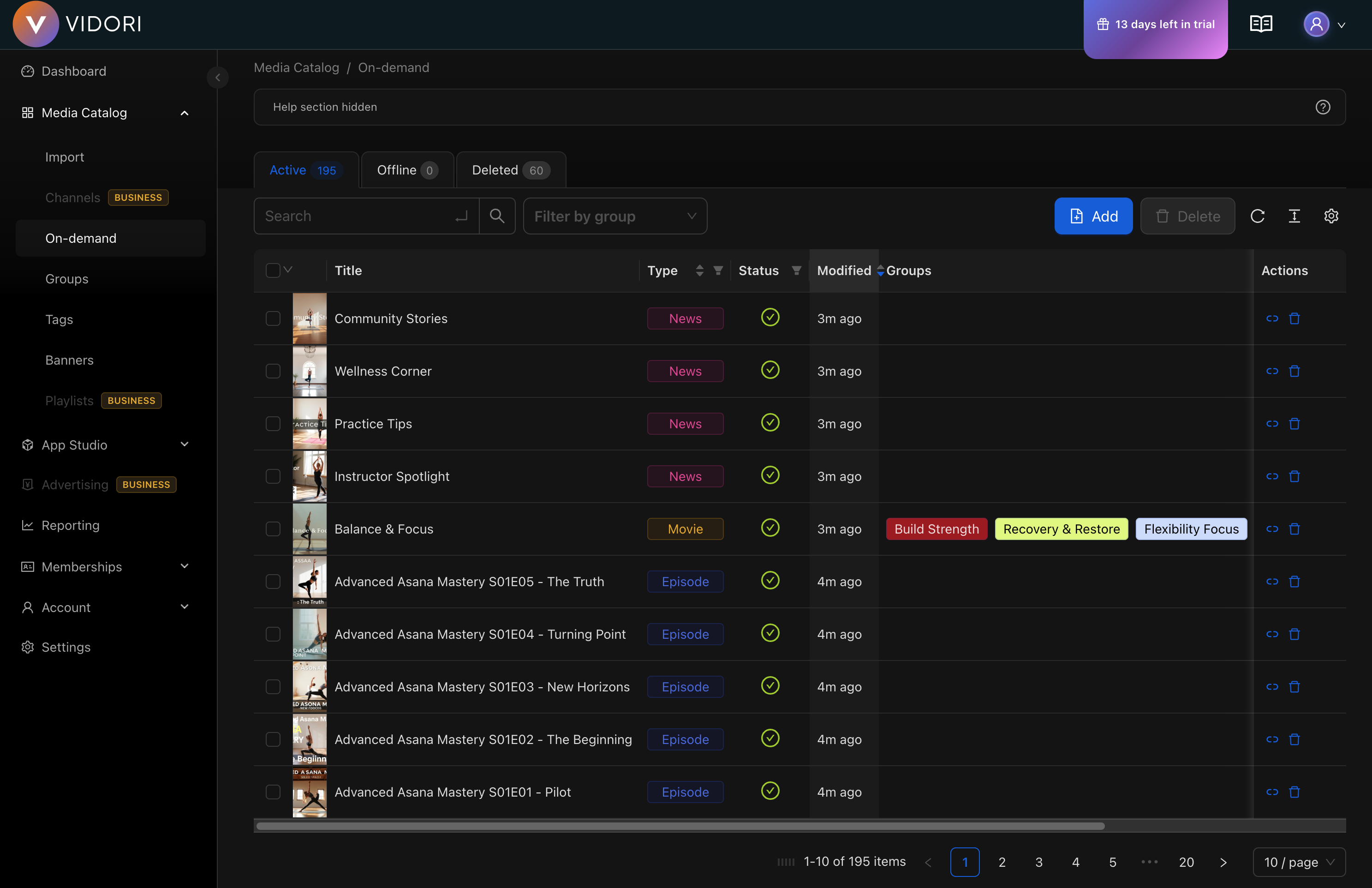 Media Catalog On-demand Screenshot
